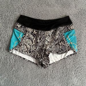 Crazy train women size small ￼ snakeskin athletic shorts/bathing‎ suit ￼
